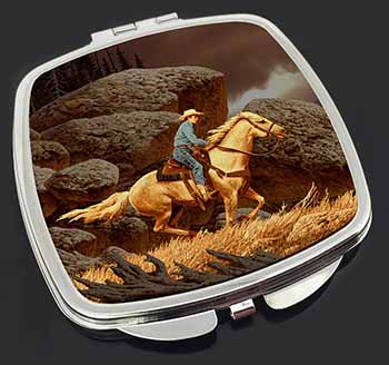 Horse Riding Cowboy Make-Up Compact Mirror