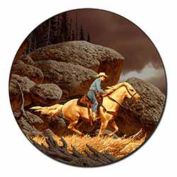 Horse Riding Cowboy Fridge Magnet Printed Full Colour