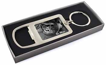 Be Mine! Gorilla Chrome Metal Bottle Opener Keyring in Box