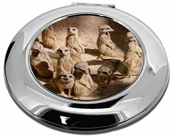 Meerkats Make-Up Round Compact Mirror