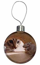 Cat and Mouse Christmas Bauble