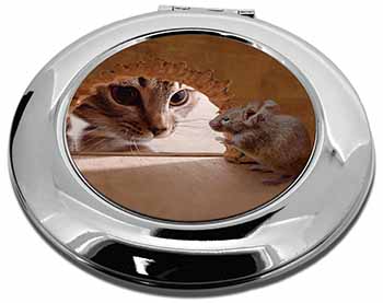 Cat and Mouse Make-Up Round Compact Mirror