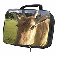 Pretty Antelope Black Insulated School Lunch Box Bag