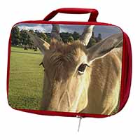 Pretty Antelope Insulated Red School Lunch Box/Picnic Bag