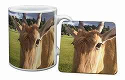 Pretty Antelope Mug+Coaster Christmas/Birthday Gift Idea