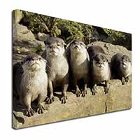 Cute Otters Canvas X-Large 30"x20" Wall Art Print