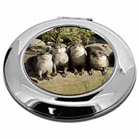 Cute Otters Make-Up Round Compact Mirror