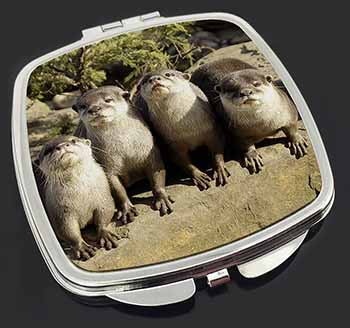 Cute Otters Make-Up Compact Mirror