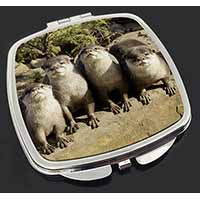 Cute Otters Make-Up Compact Mirror