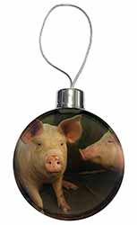 Pigs in Sty Christmas Bauble