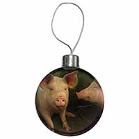 Pigs in Sty Christmas Bauble