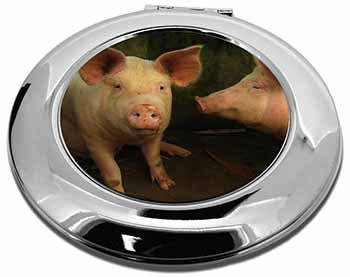 Pigs in Sty Make-Up Round Compact Mirror