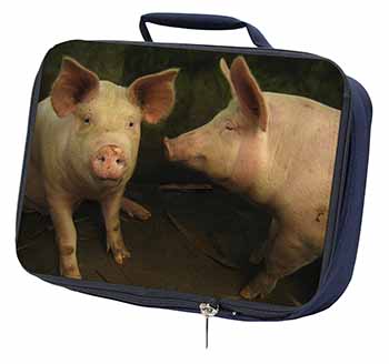 Pigs in Sty Navy Insulated School Lunch Box/Picnic Bag