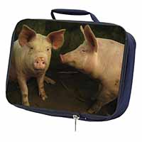 Pigs in Sty Navy Insulated School Lunch Box/Picnic Bag