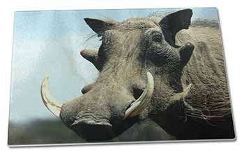 Large Glass Cutting Chopping Board Wart Hog-African Pig