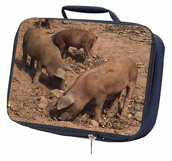 New Baby Pigs Navy Insulated School Lunch Box/Picnic Bag