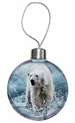 Polar Bear on Ice Water Christmas Bauble