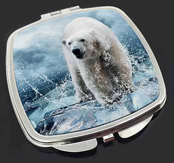 Polar Bear on Ice Water Make-Up Compact Mirror