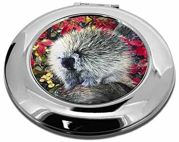 Porcupine Wildlife Print Make-Up Round Compact Mirror