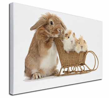 Rabbit and Guinea Pigs Canvas X-Large 30"x20" Wall Art Print