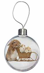 Rabbit and Guinea Pigs Christmas Bauble