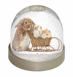 Rabbit and Guinea Pigs Snow Globe Photo Waterball