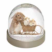 Rabbit and Guinea Pigs Snow Globe Photo Waterball