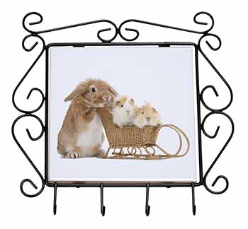 Rabbit and Guinea Pigs Wrought Iron Key Holder Hooks