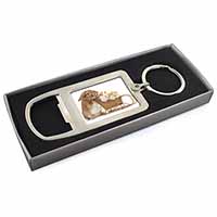 Rabbit and Guinea Pigs Chrome Metal Bottle Opener Keyring in Box