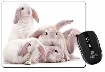 Cute White Rabbits Computer Mouse Mat