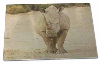 Large Glass Cutting Chopping Board Rhinocerous Rhino