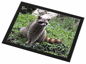 Racoon Lemur Black Rim High Quality Glass Placemat