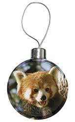 Red Panda Bear Christmas Bauble