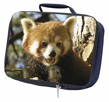 Red Panda Bear Navy Insulated School Lunch Box/Picnic Bag