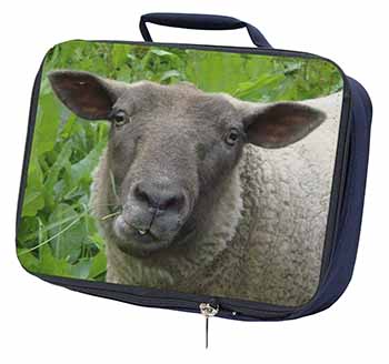 Cute Sheeps Face Navy Insulated School Lunch Box/Picnic Bag