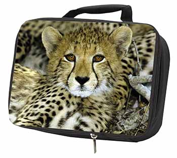 Baby Cheetah Black Insulated School Lunch Box/Picnic Bag