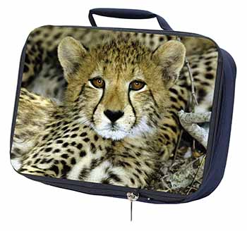 Baby Cheetah Navy Insulated School Lunch Box/Picnic Bag