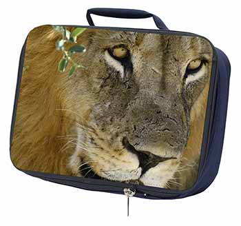 Lions Face Navy Insulated School Lunch Box/Picnic Bag