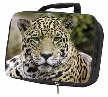 Leopard Black Insulated School Lunch Box/Picnic Bag