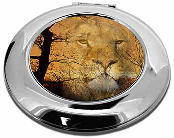 Lion Spirit Watch Make-Up Round Compact Mirror