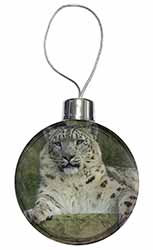 Beautiful Snow Leopard Christmas Bauble