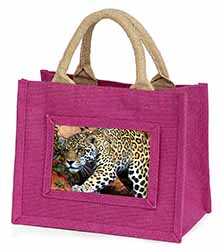 Jaguar Little Girls Small Pink Jute Shopping Bag