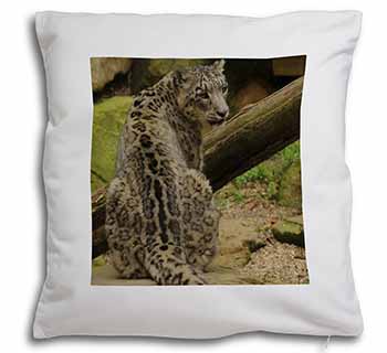 Gorgeous Snow Leopard Soft White Velvet Feel Scatter Cushion