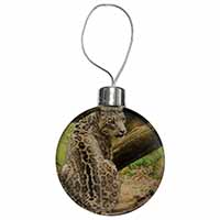 Gorgeous Snow Leopard Christmas Bauble