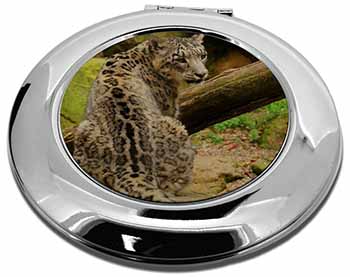 Gorgeous Snow Leopard Make-Up Round Compact Mirror