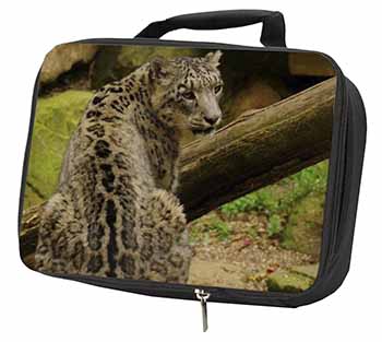 Gorgeous Snow Leopard Black Insulated School Lunch Box/Picnic Bag