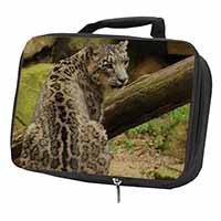 Gorgeous Snow Leopard Black Insulated School Lunch Box/Picnic Bag