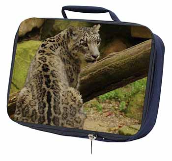 Gorgeous Snow Leopard Navy Insulated School Lunch Box/Picnic Bag