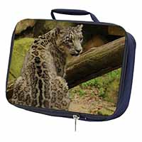 Gorgeous Snow Leopard Navy Insulated School Lunch Box/Picnic Bag