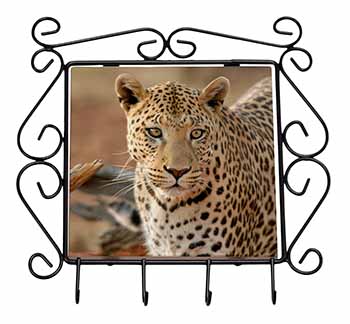 Leopard Wrought Iron Key Holder Hooks